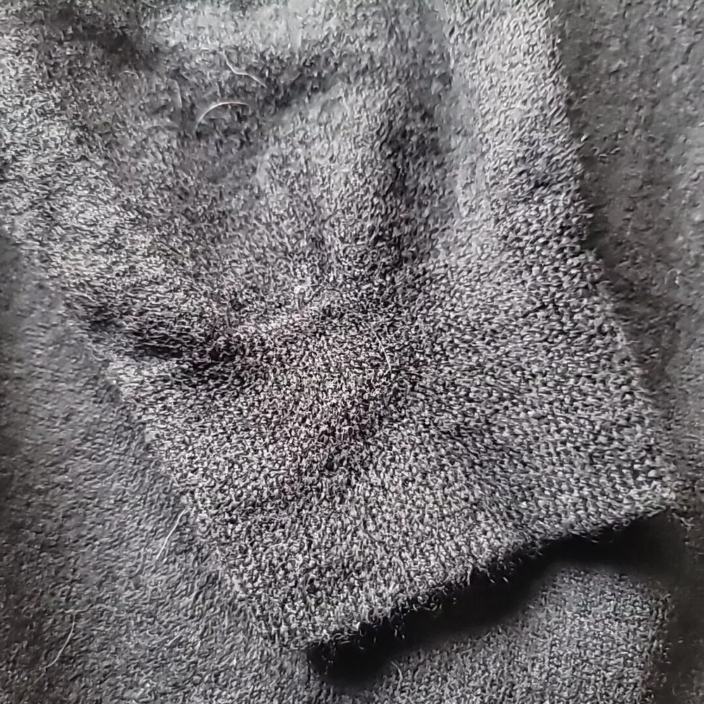 Women XL Extra Fine Merino Wool Travel pullover Polo Black Sweater Davis Squire